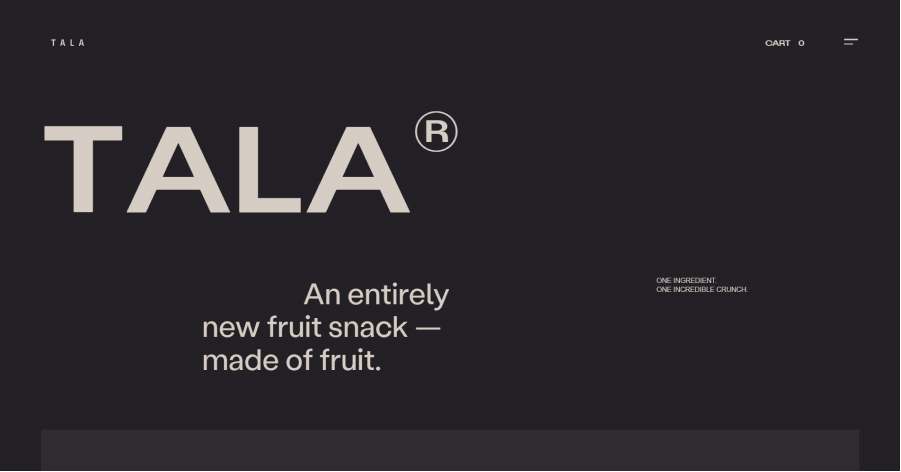 Tala - Flat Website Example