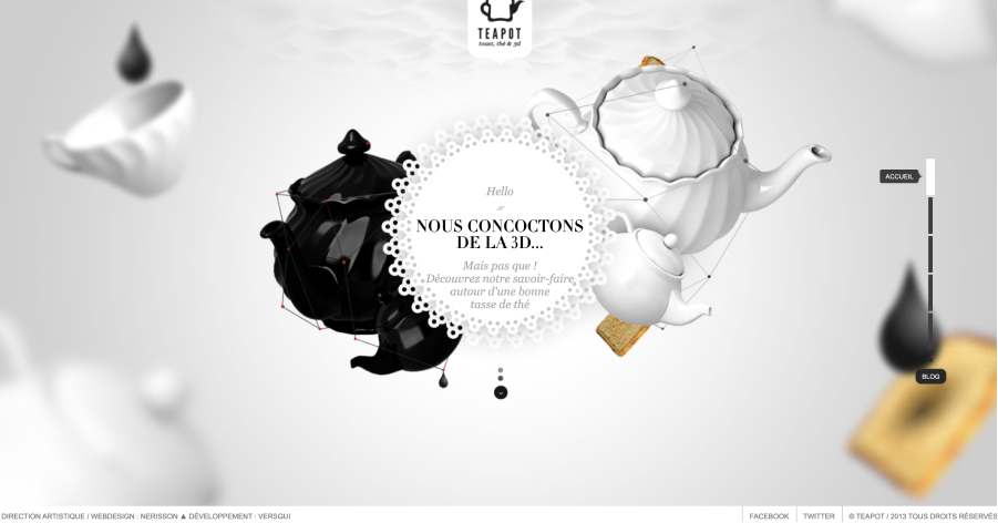 Teapot Creation One Pager Website Example