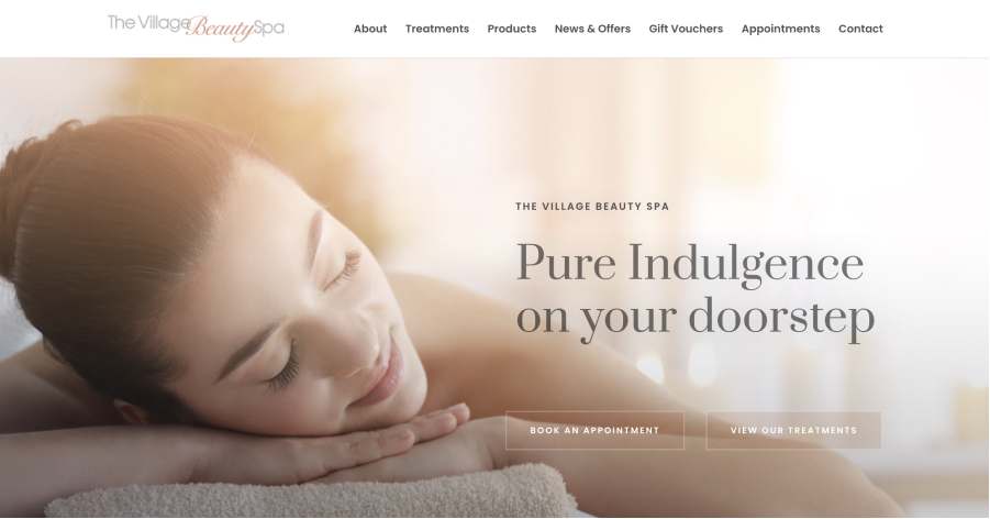 The Village Spa Beauty Website Example