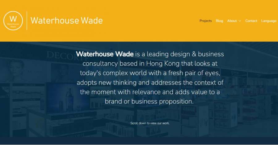 Waterhouse Wade - Blue Website Examples