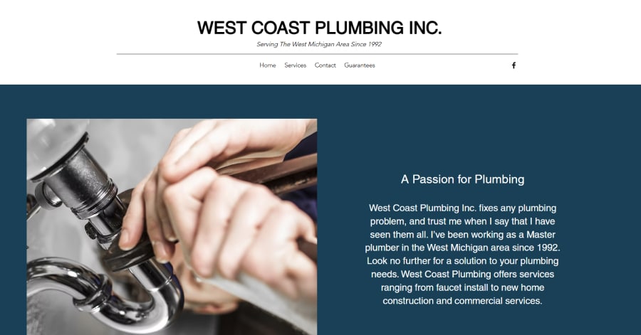 West Coast Plumbing - Wix Plumber Websites