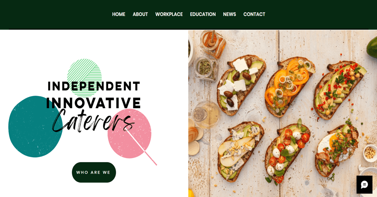 Independent Innovative Caterers - Wix Restaurant Websites