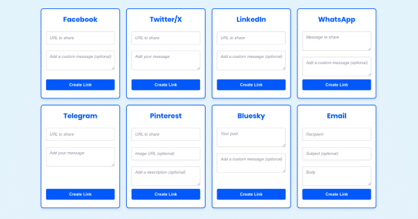 Social Share Link Generator
